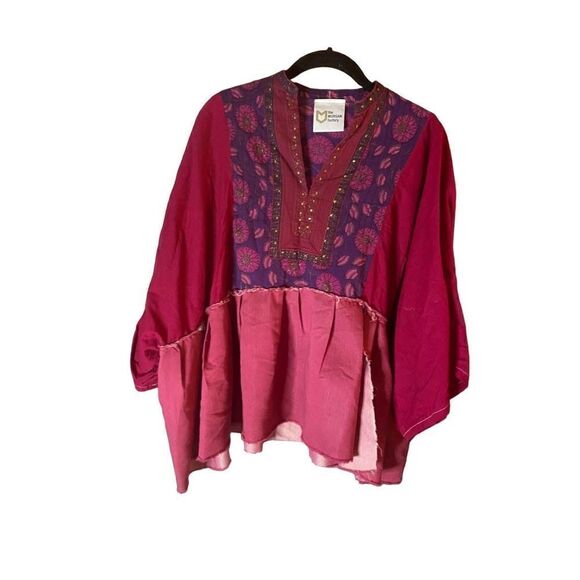 The Morgan factory NWOT handmade, one of a kind mixed media art to wear shirt - Picture 2 of 6